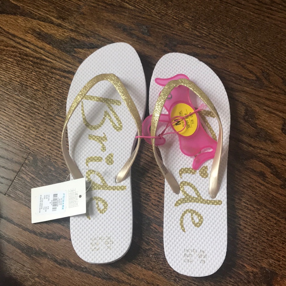 Bride flip flops